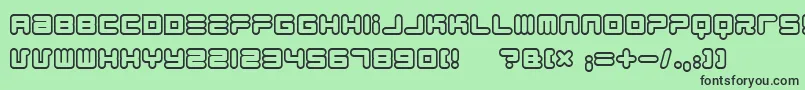 1900805 Font – Black Fonts on Green Background