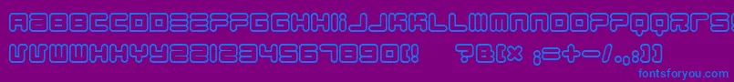 1900805 Font – Blue Fonts on Purple Background