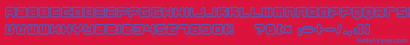 1900805 Font – Blue Fonts on Red Background