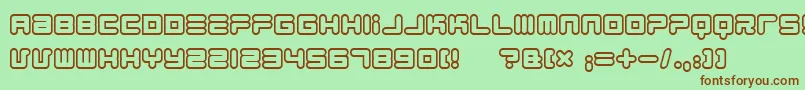 1900805 Font – Brown Fonts on Green Background