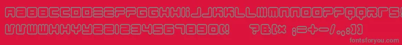 1900805 Font – Gray Fonts on Red Background