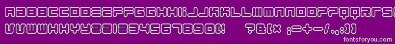 1900805 Font – Green Fonts on Purple Background