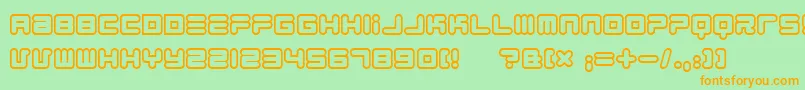 1900805 Font – Orange Fonts on Green Background