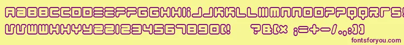 1900805 Font – Purple Fonts on Yellow Background