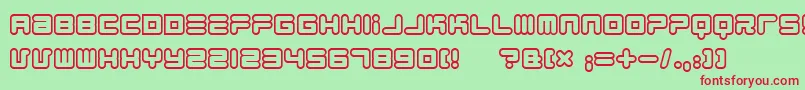 1900805 Font – Red Fonts on Green Background