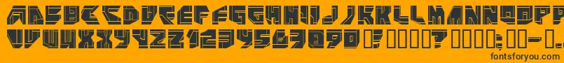 NEO P    Font – Black Fonts on Orange Background