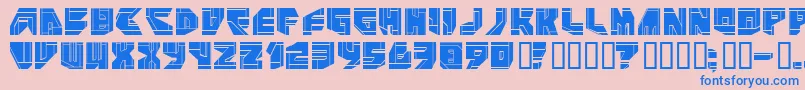 Шрифт NEO P    – синие шрифты на розовом фоне