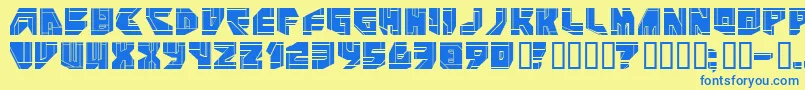 フォントNEO P    – 青い文字が黄色の背景にあります。