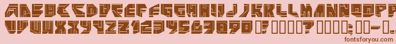 Шрифт NEO P    – коричневые шрифты на розовом фоне