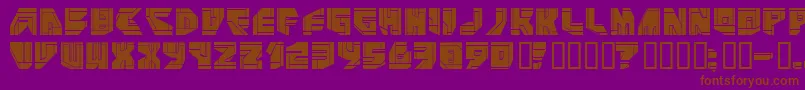 Шрифт NEO P    – коричневые шрифты на фиолетовом фоне