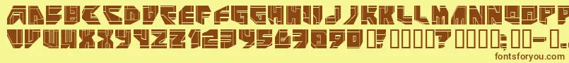 NEO P    Font – Brown Fonts on Yellow Background