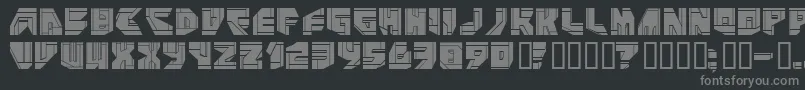 フォントNEO P    – 黒い背景に灰色の文字