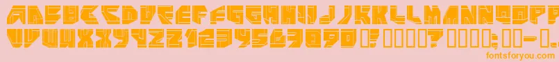 NEO P    Font – Orange Fonts on Pink Background