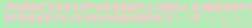 Шрифт NEO P    – розовые шрифты на зелёном фоне