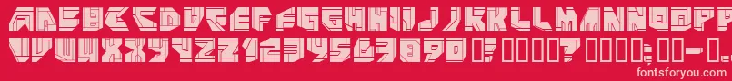 Шрифт NEO P    – розовые шрифты на красном фоне