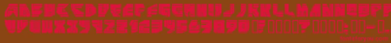 Шрифт NEO P    – красные шрифты на коричневом фоне