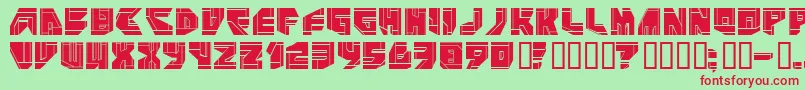 NEO P    Font – Red Fonts on Green Background