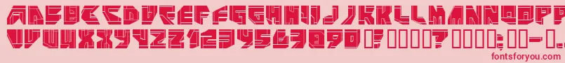 NEO P    Font – Red Fonts on Pink Background