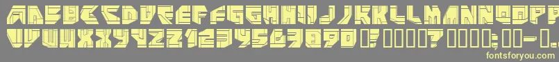 NEO P   -fontti – keltaiset fontit harmaalla taustalla