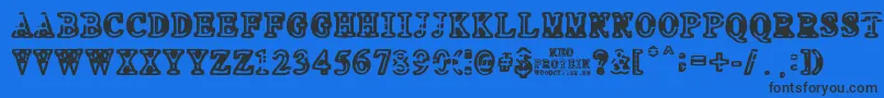 NEO PROTEIN Font – Black Fonts on Blue Background