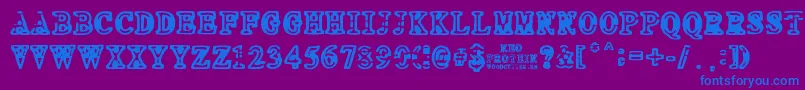 NEO PROTEIN-fontti – siniset fontit violetilla taustalla
