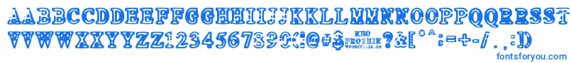 フォントNEO PROTEIN – 白い背景に青い文字
