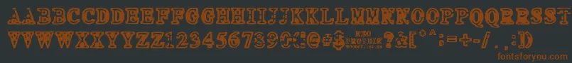 NEO PROTEIN Font – Brown Fonts on Black Background