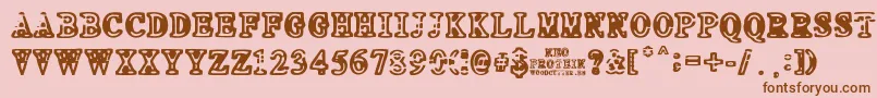 NEO PROTEIN Font – Brown Fonts on Pink Background