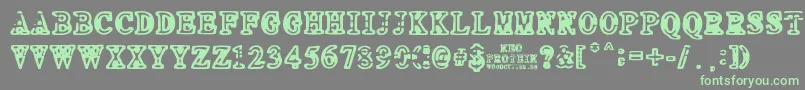 NEO PROTEIN-fontti – vihreät fontit harmaalla taustalla