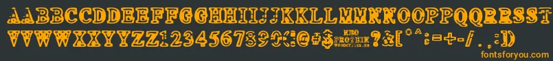 Шрифт NEO PROTEIN – оранжевые шрифты на чёрном фоне