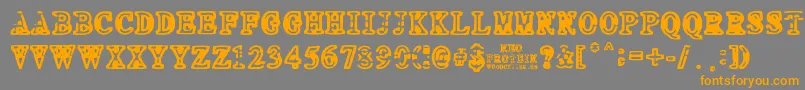 NEO PROTEIN Font – Orange Fonts on Gray Background