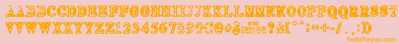 NEO PROTEIN-fontti – oranssit fontit vaaleanpunaisella taustalla