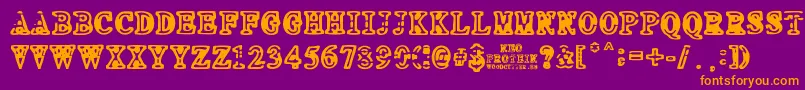 Шрифт NEO PROTEIN – оранжевые шрифты на фиолетовом фоне