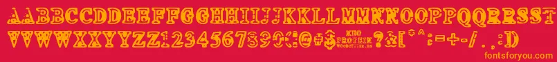 NEO PROTEIN Font – Orange Fonts on Red Background