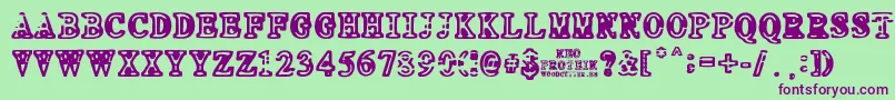 NEO PROTEIN Font – Purple Fonts on Green Background