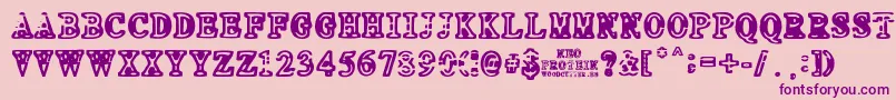NEO PROTEIN-Schriftart – Violette Schriften auf rosa Hintergrund