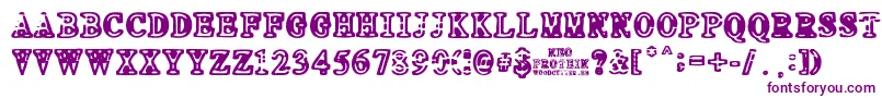 NEO PROTEIN-Schriftart – Violette Schriften auf weißem Hintergrund