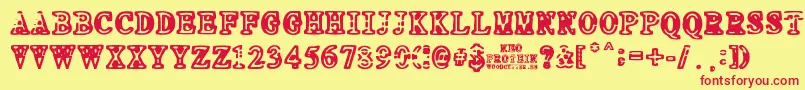 NEO PROTEIN Font – Red Fonts on Yellow Background