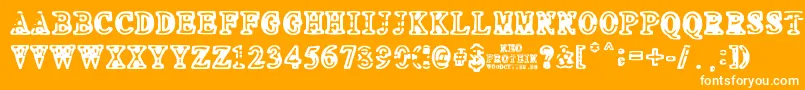 Шрифт NEO PROTEIN – белые шрифты на оранжевом фоне