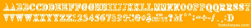 NEO PROTEIN Font – White Fonts on Orange Background