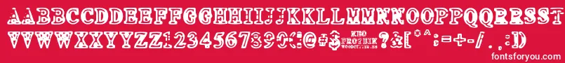 Шрифт NEO PROTEIN – белые шрифты на красном фоне
