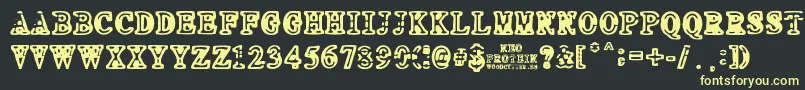 NEO PROTEIN Font – Yellow Fonts on Black Background