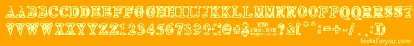 NEO PROTEIN Font – Yellow Fonts on Orange Background