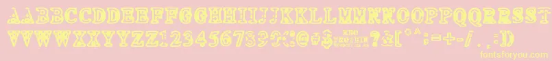 NEO PROTEIN-fontti – keltaiset fontit vaaleanpunaisella taustalla