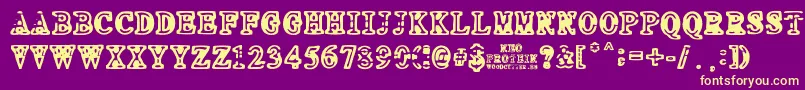 フォントNEO PROTEIN – 紫の背景に黄色のフォント