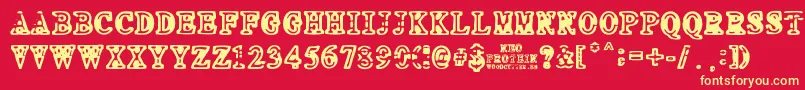 NEO PROTEIN Font – Yellow Fonts on Red Background