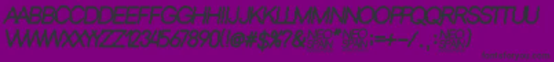 Neo Spain-fontti – mustat fontit violetilla taustalla