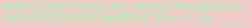 Neo Spain Font – Green Fonts on Pink Background