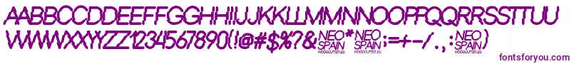 Шрифт Neo Spain – фиолетовые шрифты на белом фоне
