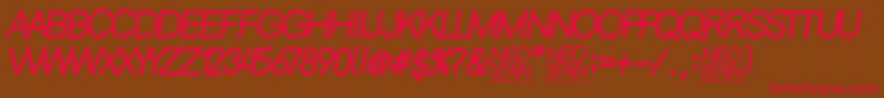 Neo Spain Font – Red Fonts on Brown Background